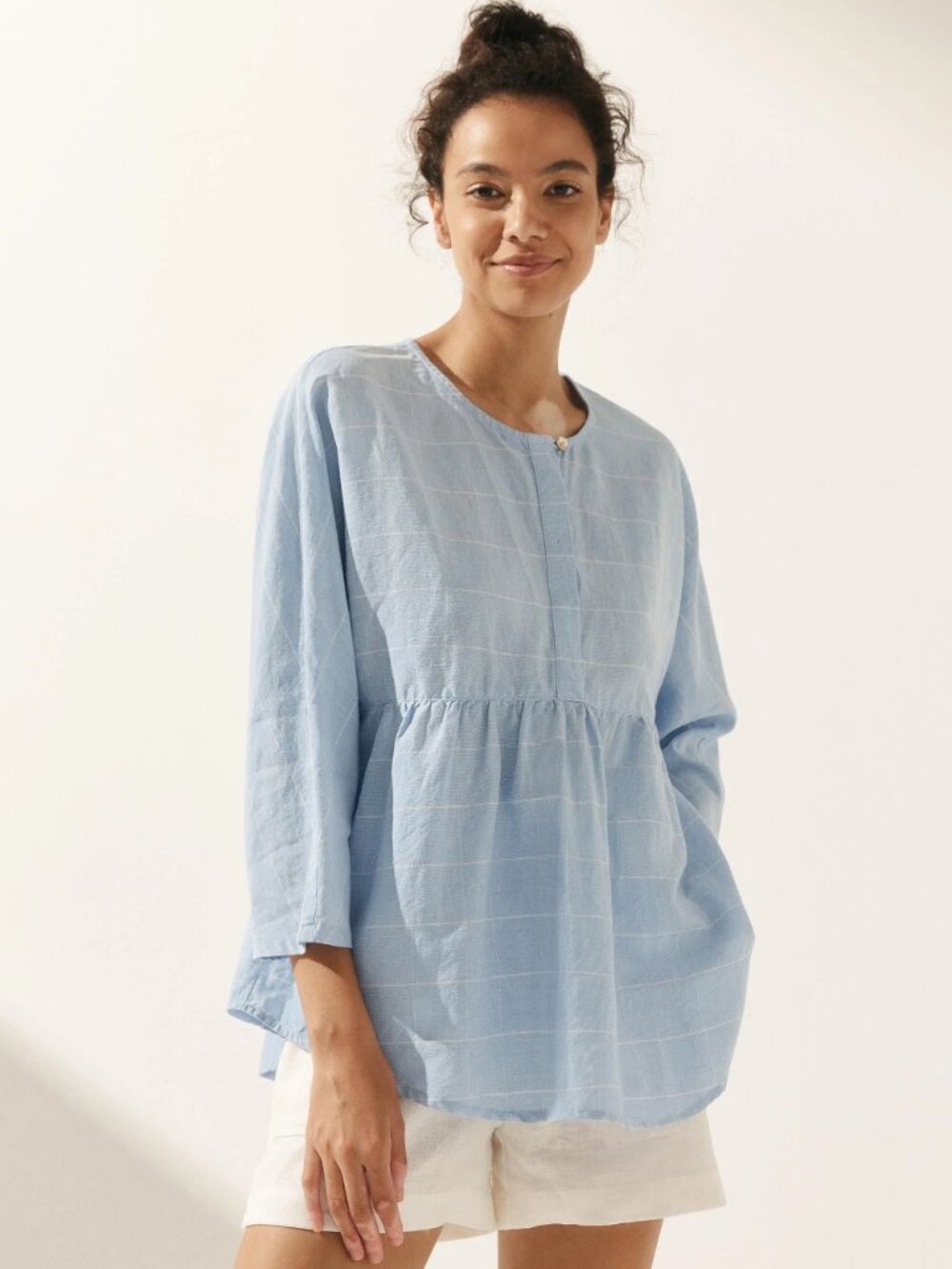 Lintico Sitka long-sleeve linen top